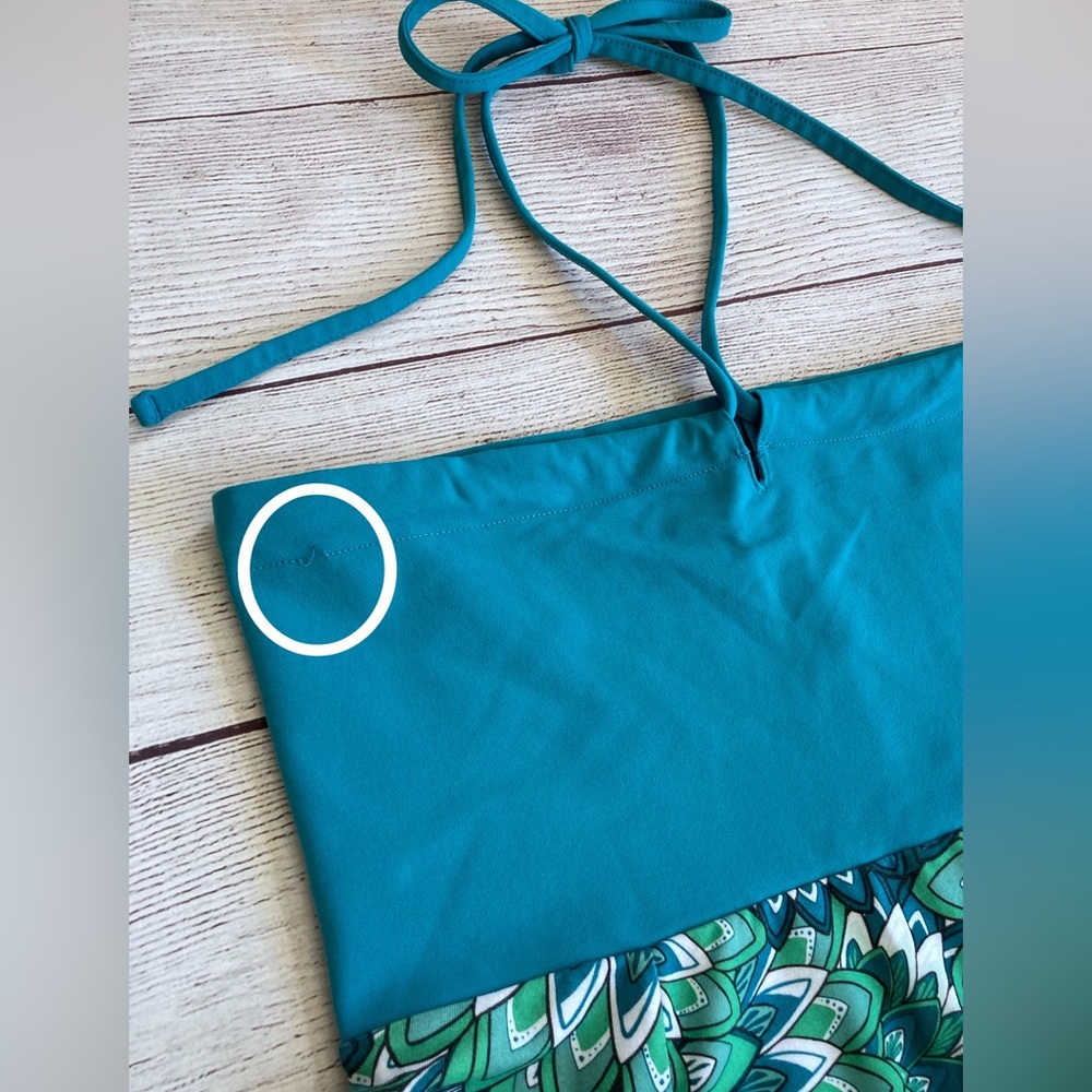 Prana Solana Convertible Dress - L - Teal blue green halter - Picture 9 of 9